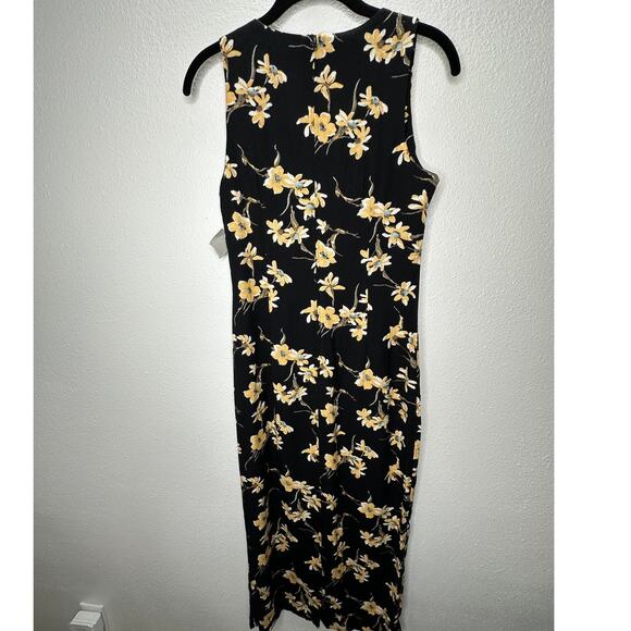 NWT Alyn Paige Black Multi Color Floral Sleeveless V-Neck Button Maxi Dress 8 - Picture 8 of 14